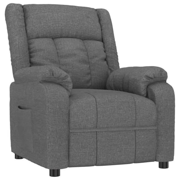 348109 vidaXL Recliner Grått Tyg