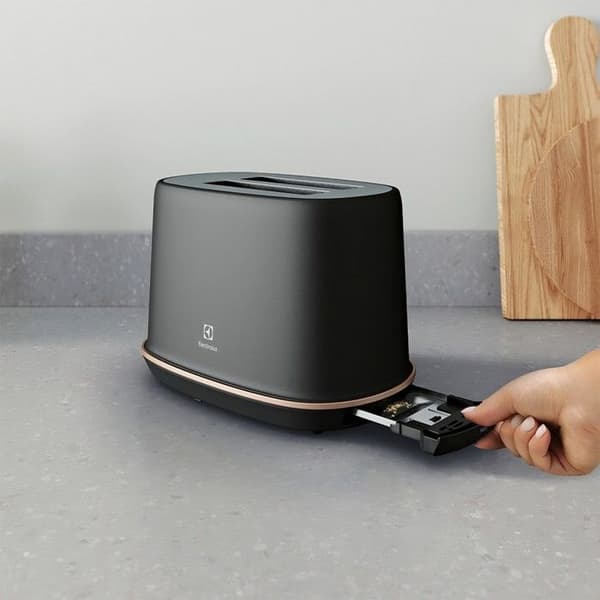 Brödrost - ELECTROLUX - E7T1-6BP - Svart - Modernt design - Kompakt och effektiv