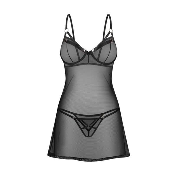 Euridia Nuisette och string - Svart Storlek: M/L