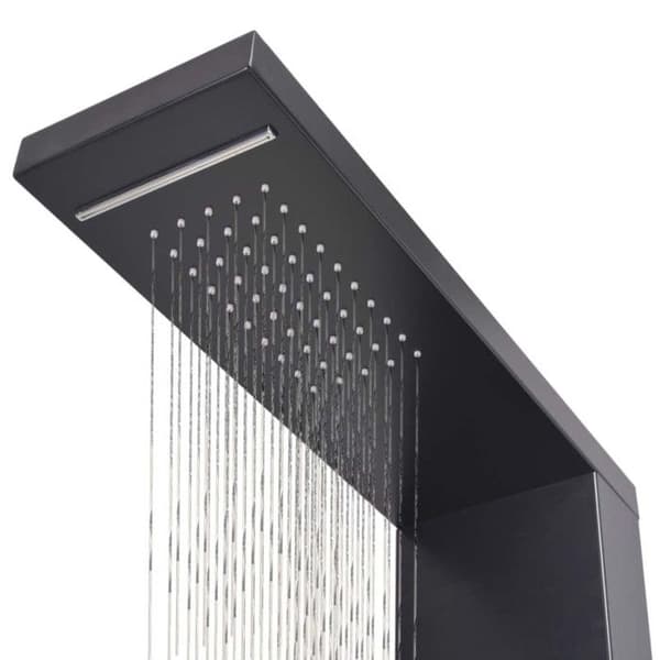 vidaXL Duschpanelsystem Aluminium Matt Svart
