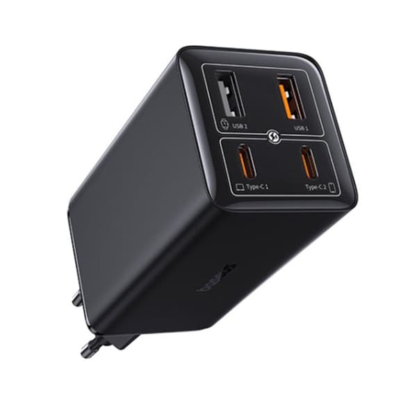 Väggladdare - Baseus - GaN6 Pro - 2x USB - 2x Typ-C - 100W