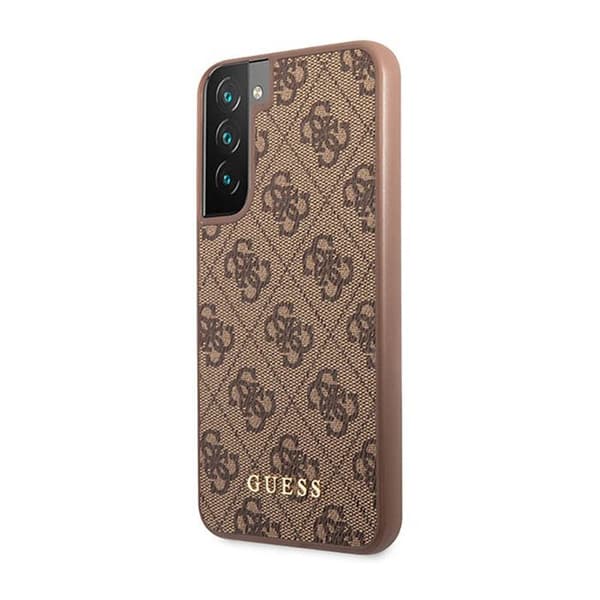 Telefonfodral - Guess - Samsung Galaxy S23 - Brun - Saffiano textur - Optimalt skydd