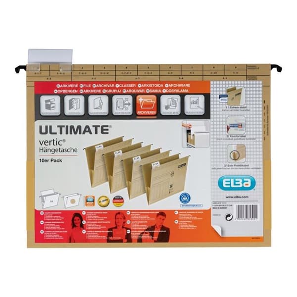 Hängmapp A4 - Elba - Vertic Ultimate - 10-pack - Grön - 100% återvunnen