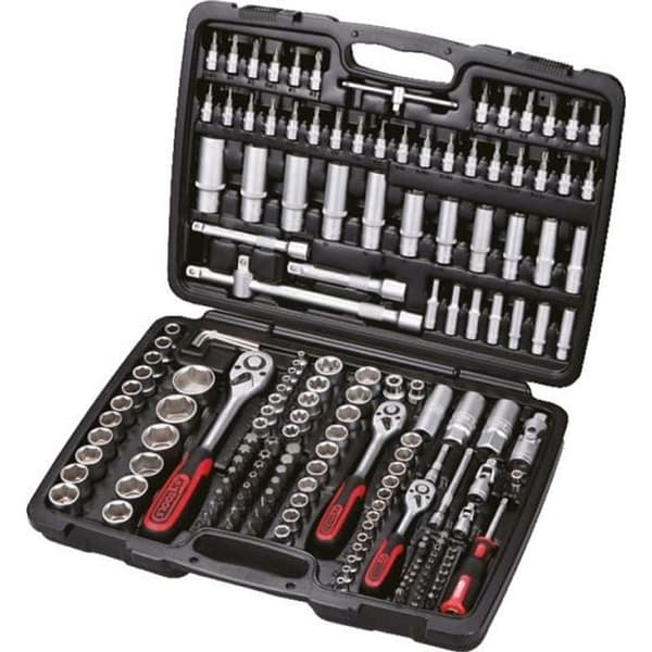 Hylsdosa - KS TOOLS - Matt krom - 179 st - Stål - Grå
