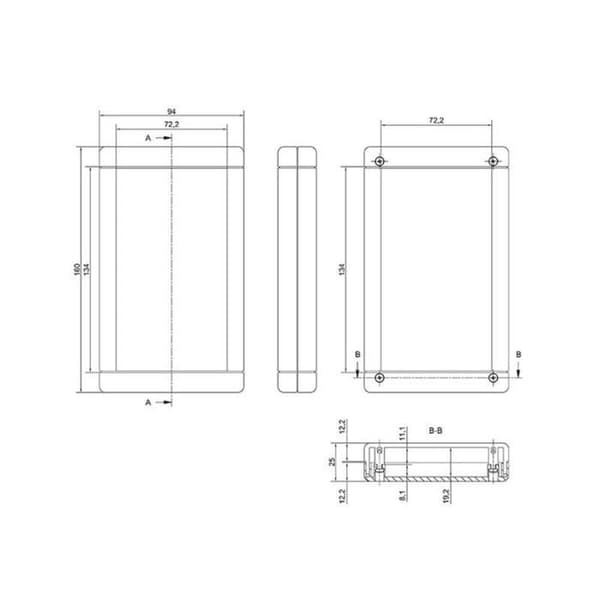 TEKO TB-1.7 Bärbar låda 160 x 94 x 25 ABS vit 1 st