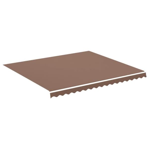 Ersättningstyg för markis - vidaXL - Brun - 4x3,5 m - 100% polyester - UV-skydd