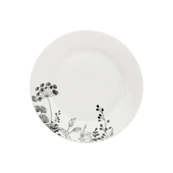 Servis av 18 delar "Vit Blomma" 26 cm Vit