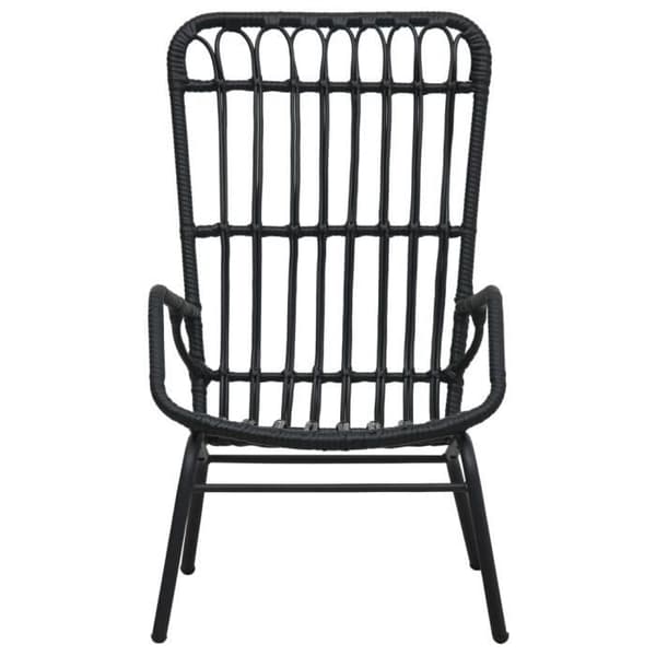 vidaXL Trädgårdsstol Poly Rattan Svart