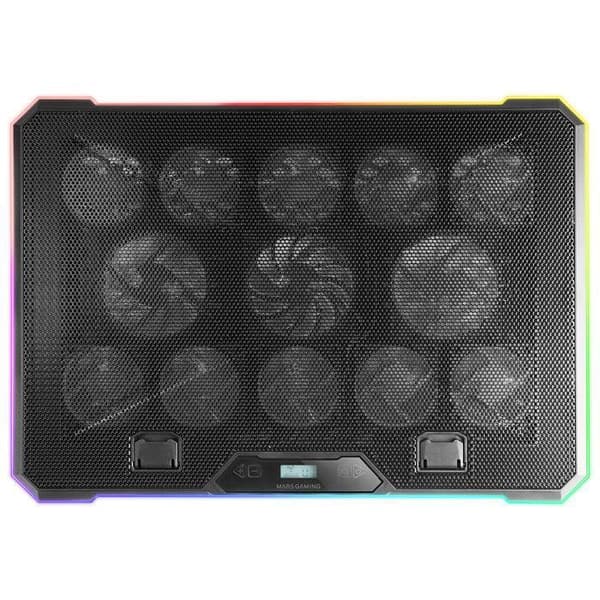 Kylbas - Mars Gaming - MNBC13 - 13 Fläktar - RGB-belysning - 8 Positioner