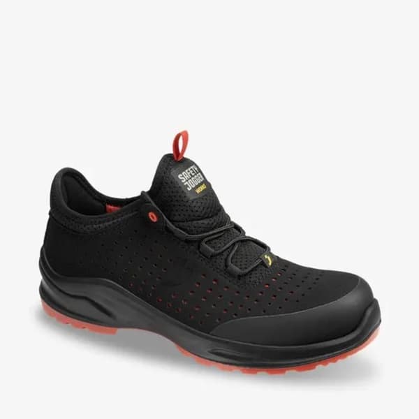 Chaussurer Modulo S1PS Safety Jogger Low Perf - Svart / Röd