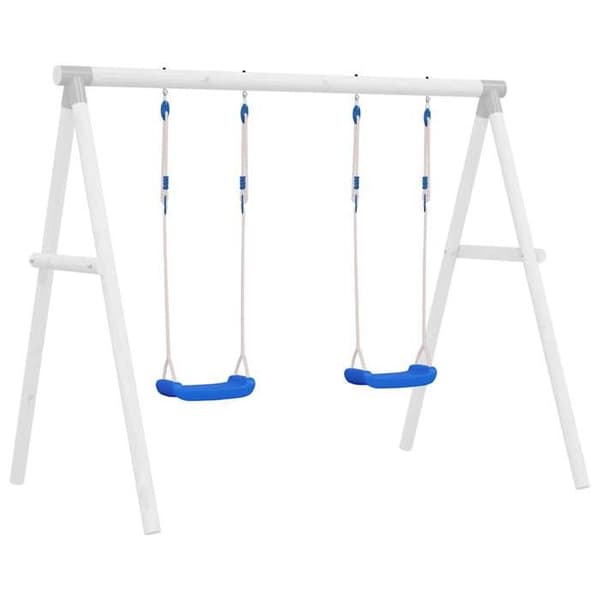 vidaXL Gungstolar med rep 2 st Blå 37x15 cm PE 92307