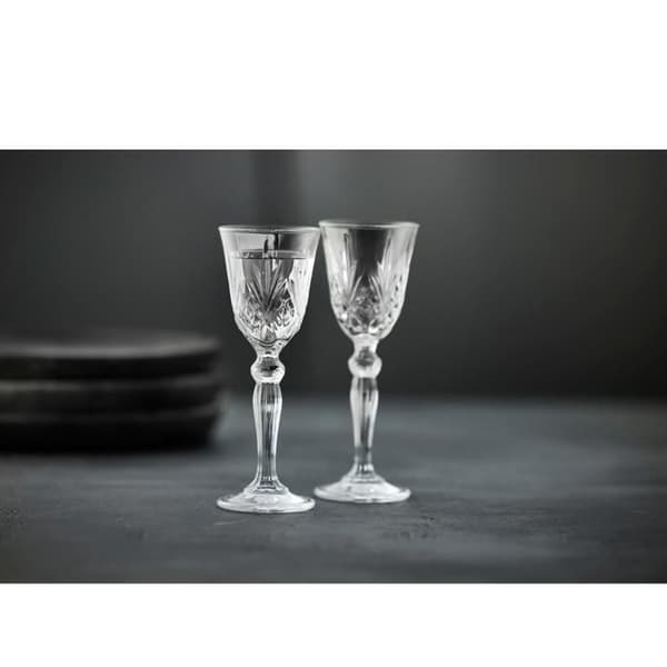 Schnapsglas - Lyngby Glas Kristall - Melodia - Set om 4 - Transparent - Elegant design