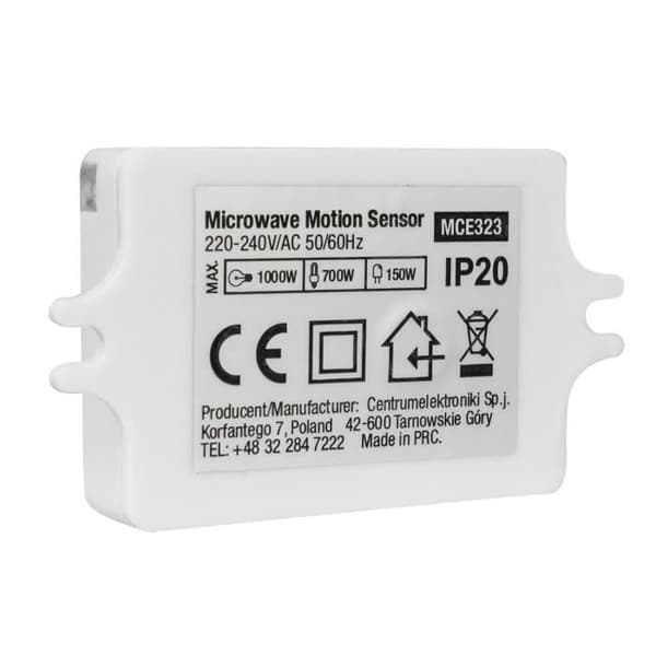 Maclean MCE323 LED Mikrovågsrörelsedetektor