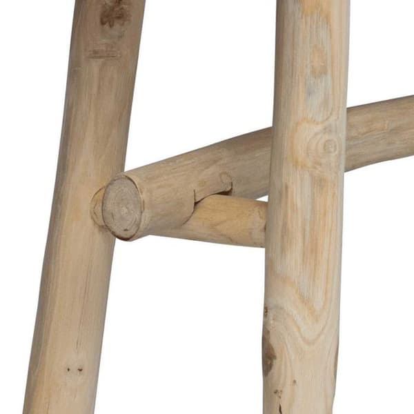 vidaXL bänk i äkta läder teak