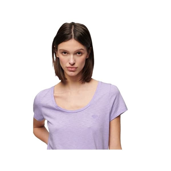 T-shirt Superdry Dam Scoop Rosa Bomull