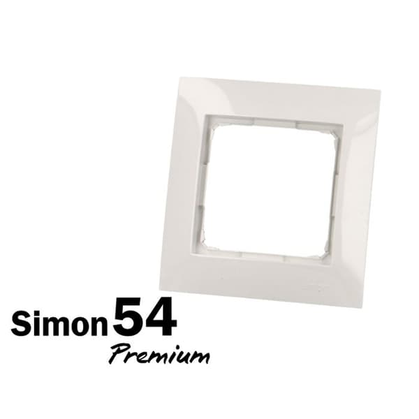 Enkel vit avslutningsplåt Simon Premium