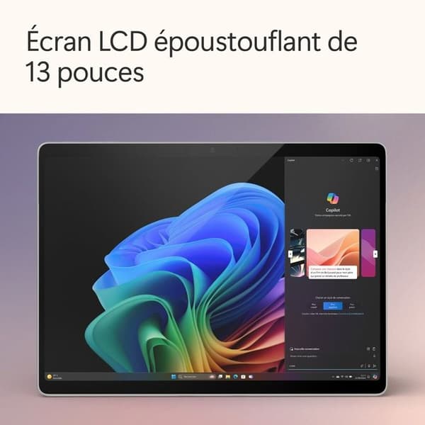 Hybrid PC Microsoft Surface Pro 11:e utgåvan Copilot+ Snapdragon® X Plus 16 GB RAM 256 GB SSD Platinum