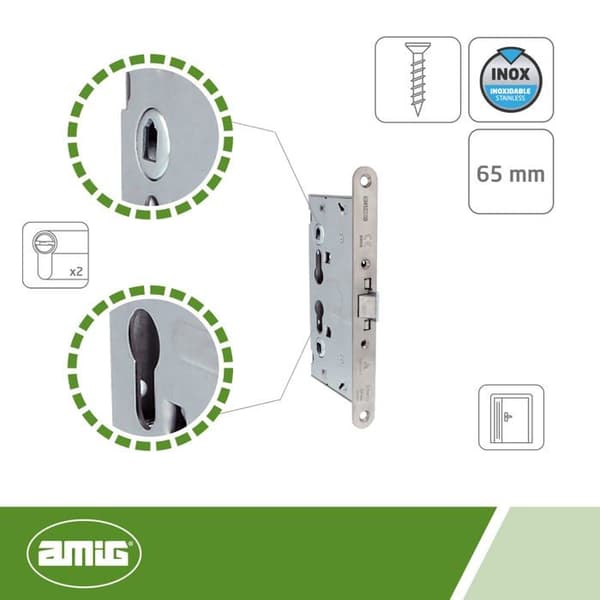 Lås - AMIG - 6572 - Rostfritt stål - Inbyggd - Säkerhet 5