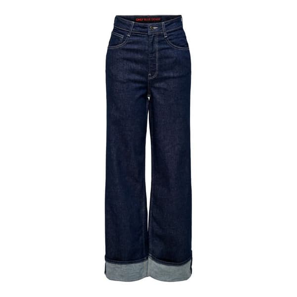 Jeans med vida ben för kvinnor Only Mercer - mörkblå denim