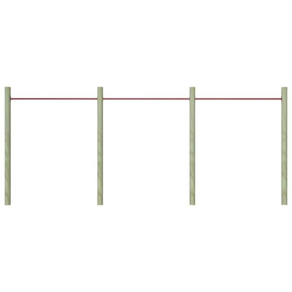 vidaXL Träningsstänger 3 st 125 cm Stål Röd