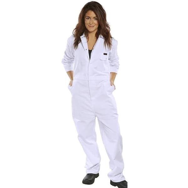 Beeswift Clic Cotton twill work White 50 - C/D BOILERSUIT WHITE 50