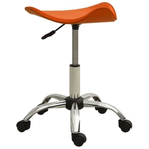 vidaXL Sittpuff för salong och spa Orange Konstläder
