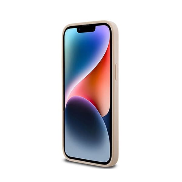 Smartphonefodral - DKNY - iPhone 14 Pro - Läder - Mono Stripe - Metalllogo