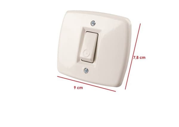 Poly pool switch - PP0132X - SC infälld 10A knapp. Rund, elfenben (ral 1013)