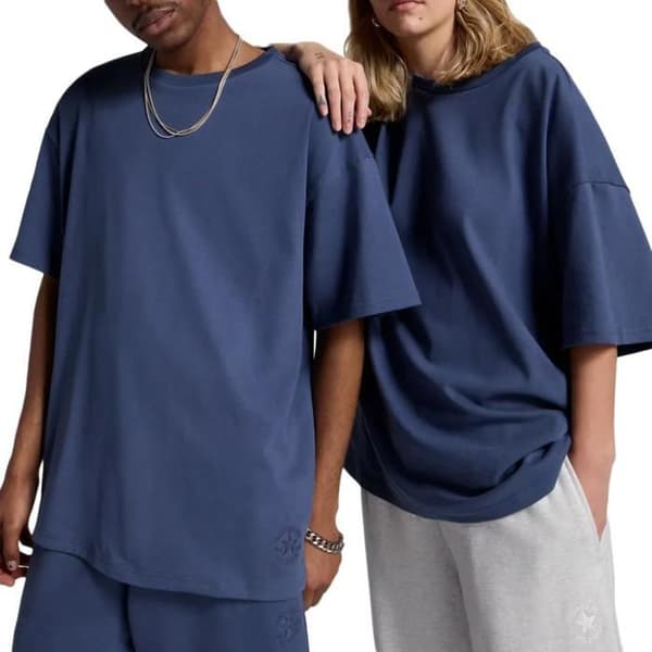 T-shirt Blå Unisex Converse Guld