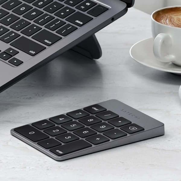 Tangentbord - SATECHI - Slim Space Grey - Bluetooth - Aluminium - Uppladdningsbart