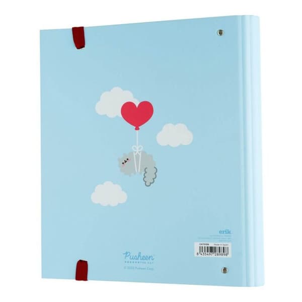 A4-mapp - PUSHEEN - Purrfect Love - 4 ringar - Elastisk stängning - Anpassad insida