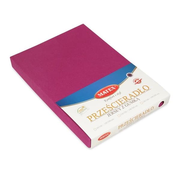 Drap jersey PREMIUM med elastik 150x190, 160x200x20, amarant_11, MATEX