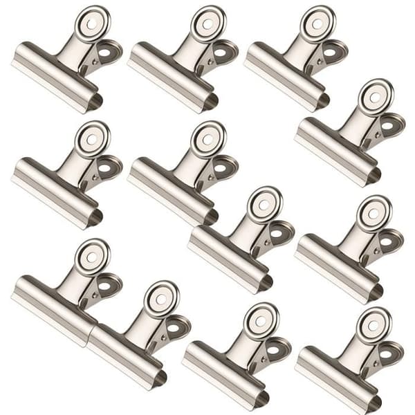 Dokumentklämmor - Metall - 50mm - Förpackning med 12 stycken - Wonday