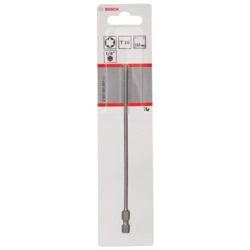 Skruvbits - BOSCH - T10 - 152mm - Modifierat S2-stål - 1/4'' hexagonalskaft