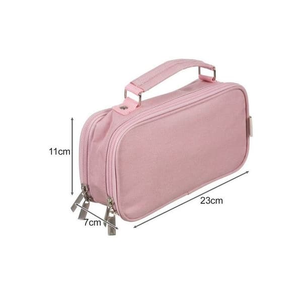 Dubbelt förlängningsbart pennfodral - rosa Maaleo 24517