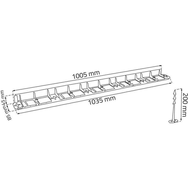 Svart gräsmatta med BORDER 1057 ankare