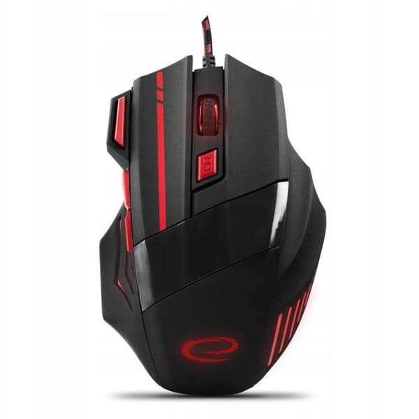 ESPERANZA MX201 WOLF Mouse - Optisk 2400 dpi - 7 knappar - USB-kabel - Röd