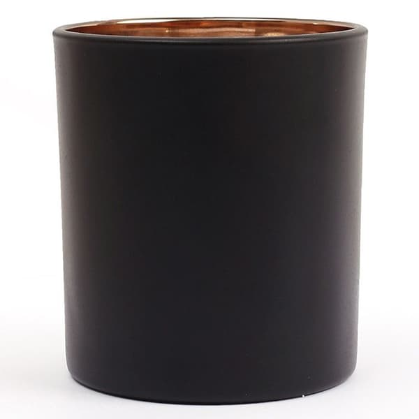 Candle Design Glas - matt svart - 8 x 8 x 9 cm