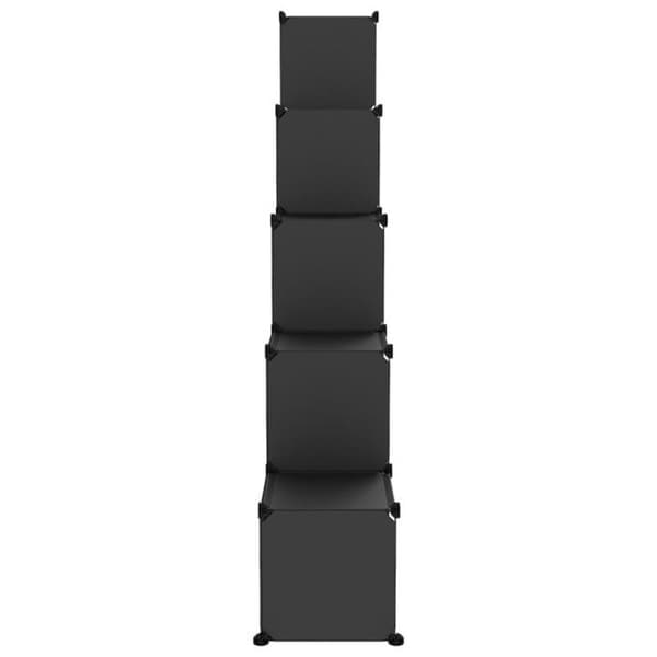VidaXL Förvaringskuber 15 st Svart PP 340545