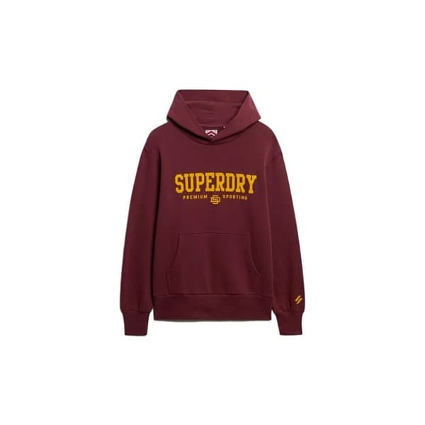 Sweat Superdry Herr Core Sport Bordeaux Bomull