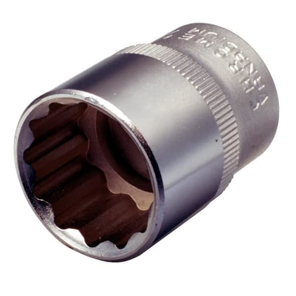 Kort 12-punktssockel - KS TOOLS - 1-2 - 28 mm - KROMmatta stål