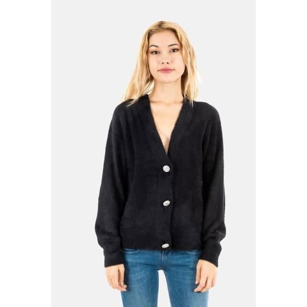 Gilets Cardigans Only Ella Svart - ONLY - Dam - Klassisk Krage