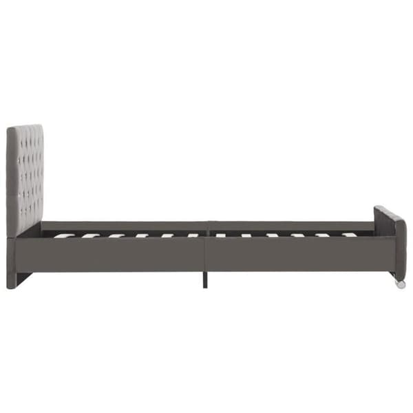 vidaXL Sängram utan madrass grå sammet 100x200 cm 286830