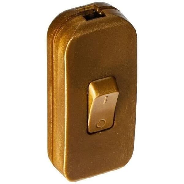 Lampbrytare - 2 A - gammalt guld