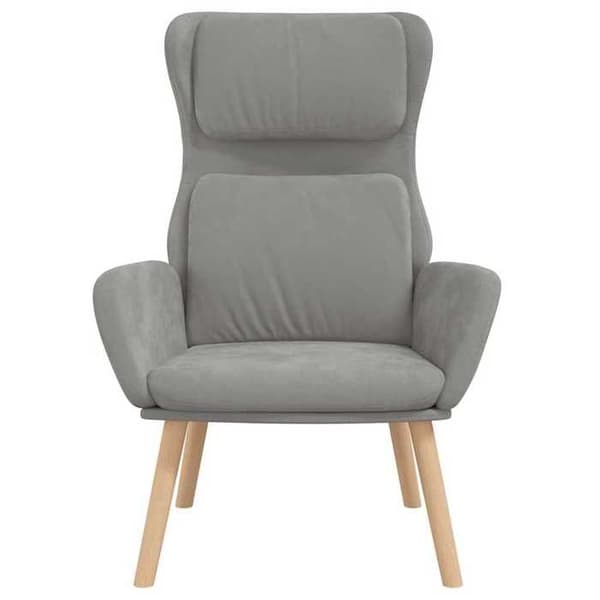 vidaXL avkopplingsstol ljusgrå sammet 341351