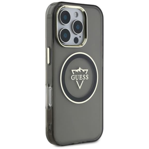 Coque - CG MOBILE - iPhone 16 Pro Max - Mönster Triangel - IML Metall Berg Logotyp - Styv