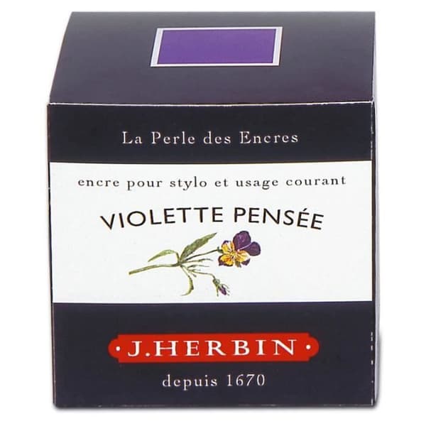 Traditionellt bläck i en 30ml "D"-flaska Violett pensé.