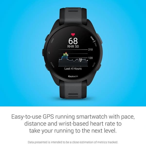 Löpande smartklocka - GARMIN - Forerunner - Inbyggd GPS - AMOLED-skärm - Batteritid 11 dagar