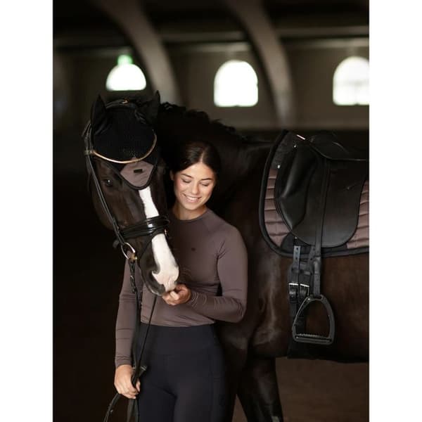 Baselayer ridning långärmad dam Equestrian Stockholm Dynamic - mocha