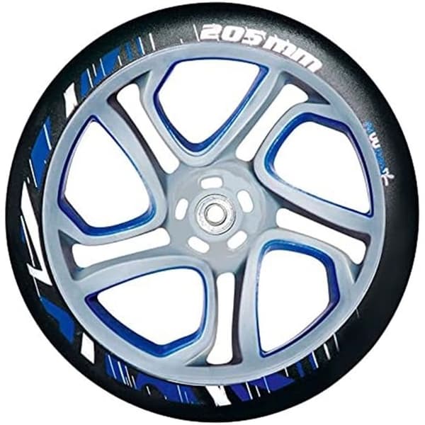 Aluminium Trottinette Deluxe 205 mm grå-blå